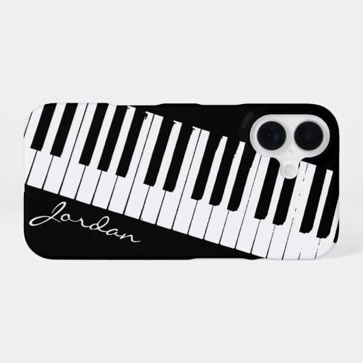 Coque iPhone 16 Piano Keys | Angled | Customizable (Verso Horizontal)