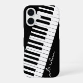 Coque iPhone 16 Piano Keys | Angled | Customizable (Verso)