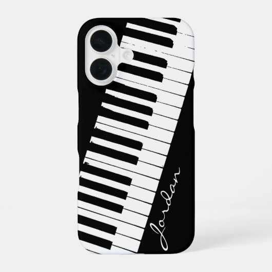 Coque iPhone 16 Piano Keys | Angled | Customizable (Verso)