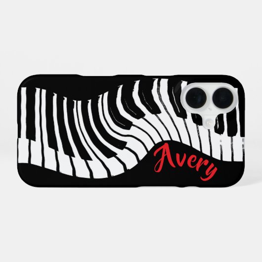Coque iPhone 16  Piano Keys | Distorted | Customizable (Verso Horizontal)