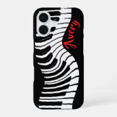 Coque iPhone 16  Piano Keys | Distorted | Customizable (Verso)