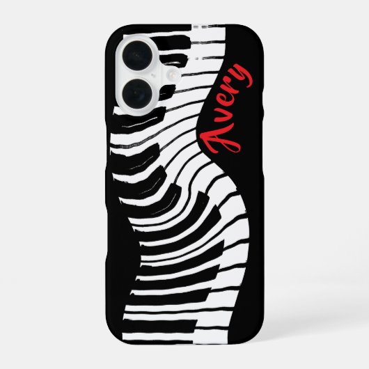Coque iPhone 16  Piano Keys | Distorted | Customizable (Verso)