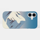 Coque iPhone 16 Pics de neige vintage (Verso Horizontal)