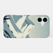 Coque iPhone 16 Pics de neige vintage (Verso Horizontal)