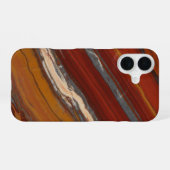 Coque iPhone 16 Pierre de jaspe naturelle stratifiée (Verso Horizontal)
