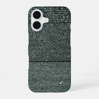 Coque iPhone 16 Pierre de Rosette hiéroglyphes égyptiens anciens