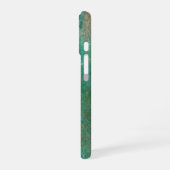 Coque iPhone 16 Pierre minérale bleu Chrysocolla (Côté gauche)
