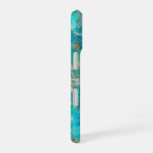 Coque iPhone 16 Pierre minérale bleu Chrysocolla (Côté droit)