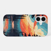 Coque iPhone 16 Pine Lake Rétro (Verso Horizontal)