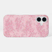 Coque iPhone 16 Pink Bamboo Leaf Japanese Modern Phone Case (Verso Horizontal)