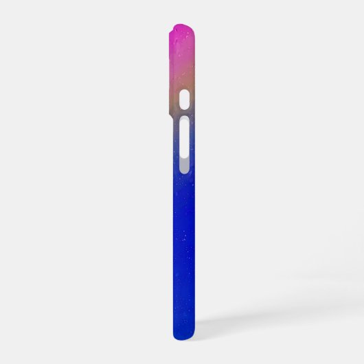 Coque iPhone 16 Pink Blue Gradient Rainbow (Côté gauche)