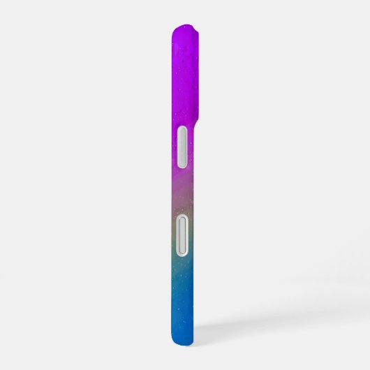 Coque iPhone 16 Pink Blue Gradient Rainbow (Côté droit)