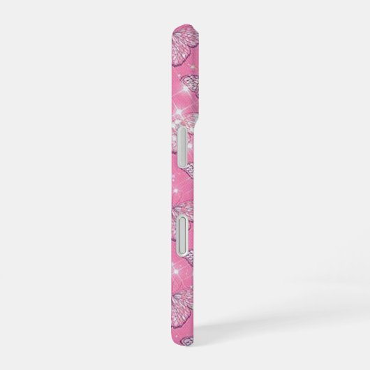 Coque iPhone 16 Pink Butterfly (Côté droit)