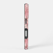 Coque iPhone 16 Pink cherry blossom monogram (Côté droit)