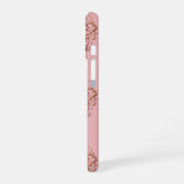 Coque iPhone 16 Pink Crystal Teddy Bears with Gem Heart (Côté gauche)