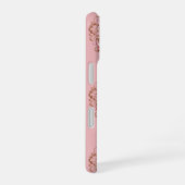 Coque iPhone 16 Pink Crystal Teddy Bears with Gem Heart (Côté droit)