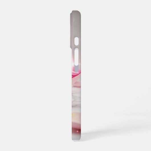 Coque iPhone 16 Pink Evil Eye Amulet on Marble Surface (Côté gauche)