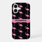 Coque iPhone 16 Pink Flamingos (Verso)