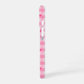 Coque iPhone 16 Pink Gingham Heart Phone Case (Côté gauche)