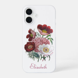 Coque iPhone 16 Pivoines personnalisées 