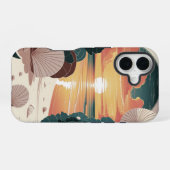 Coque iPhone 16 Plage Coucher de Soleil Coquillages (Verso Horizontal)