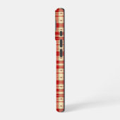 Coque iPhone 16 Plaid de Noël Classique (Côté gauche)