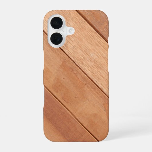 Coque iPhone 16 Planches de bois Rustique (Verso)