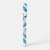 Coque iPhone 16 Planches de surf motif bleu (Côté droit)