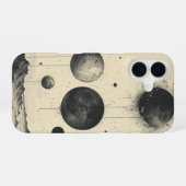 Coque iPhone 16 Planétarium monochrome (Verso Horizontal)