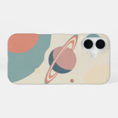 Coque iPhone 16 Planète Anneaux Vintage (Verso Horizontal)