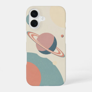 Coque iPhone 16 Planète Anneaux Vintage