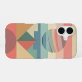 Coque iPhone 16 Planète Pastel Rétro sur Blocs (Verso Horizontal)