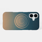 Coque iPhone 16 Planète Rétro Vue du Haut avec Réflexion (Verso Horizontal)