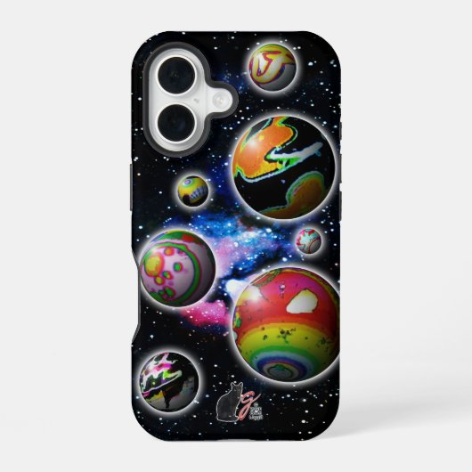 Coque iPhone 16 Planétoïdes coriaces (Verso)