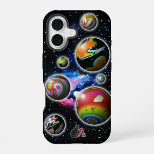Coque iPhone 16 Planétoïdes robustes