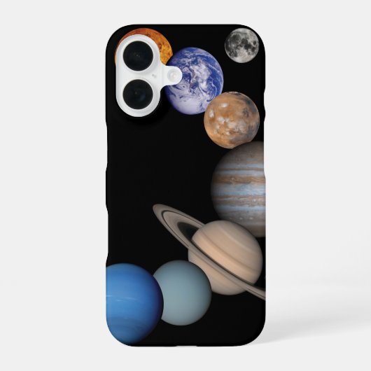 Coque iPhone 16 Planets du système solaire (Verso)