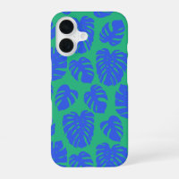 Plante à feuille de Monstera botanique en bleu et