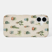 Coque iPhone 16 Plantes pointillés (Verso Horizontal)