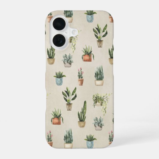 Coque iPhone 16 Plantes pointillés (Verso)