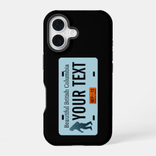 Coque iPhone 16 Plaque de licence Sasquatch de la Colombie-Britann
