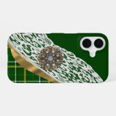Coque iPhone 16 Plaque écossaise verte (Verso Horizontal)