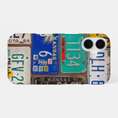 Coque iPhone 16 Plaques d'immatriculation rétro (Verso Horizontal)
