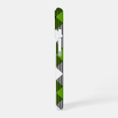 Coque iPhone 16 Plaques Tartan simples Vert néon (Côté gauche)