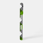 Coque iPhone 16 Plaques Tartan simples Vert néon (Côté droit)