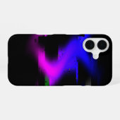 Coque iPhone 16 Plasma de Glitch Noir (Verso Horizontal)