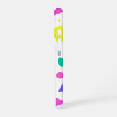 Coque iPhone 16 Playful Neon Memphis Geometric Retro Pattern (Côté gauche)