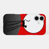 Coque iPhone 16 Pleine lune et chat (Verso Horizontal)