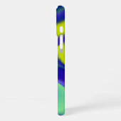 Coque iPhone 16 Plus 3D Abstrait en bleu vert violet (Côté gauche)