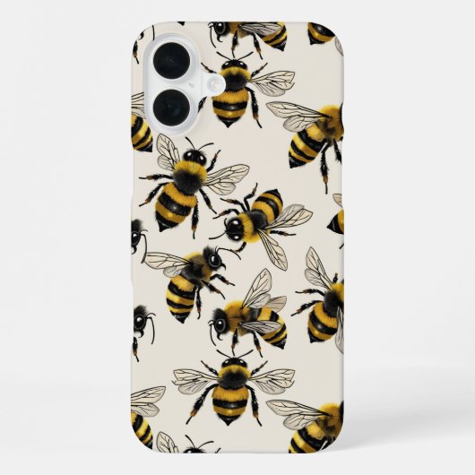 Coque iPhone 16 Plus Abeilles (Verso)