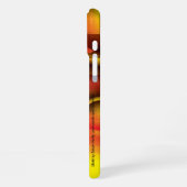 Coque iPhone 16 Plus Abstrait en rouges et jaunes (Côté gauche)